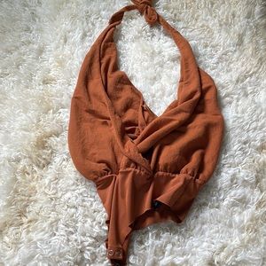 Burnt Orange Zara Body Suit
